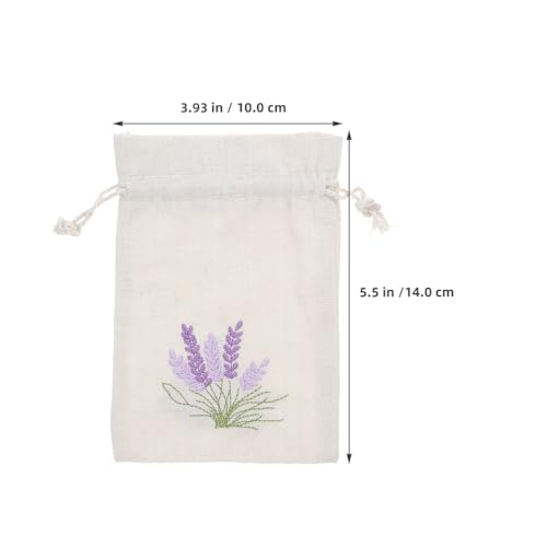 Bolsitas aromáticas de lino con lavanda blancas, 10 piezas miniatura 2