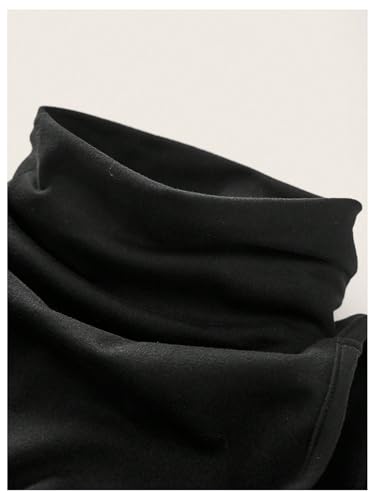 Women's Turtleneck Cut Out Cold Shoulder Tee Tops Long Sleeve Slim Fit Casual Basic T Shirt3