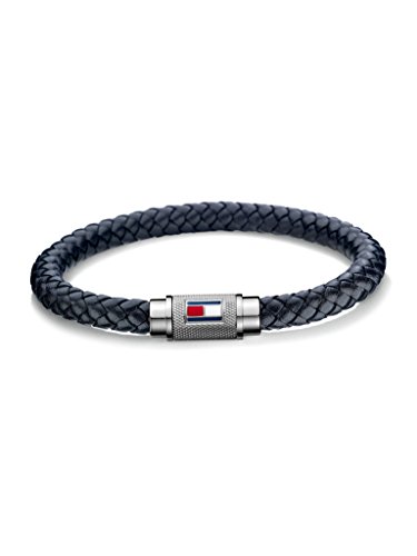 Tommy Hilfiger Jewelry Geflochtenes Lederarmband für Herren Marineblaue Farbe - 2701000