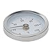 Stainless Steel Clamp-On Tube Thermometer, with 0-120°C Temperature Range, and 63mm Dial for Pipe Heating Systems, Industrial Pipeline Temperature Gauge