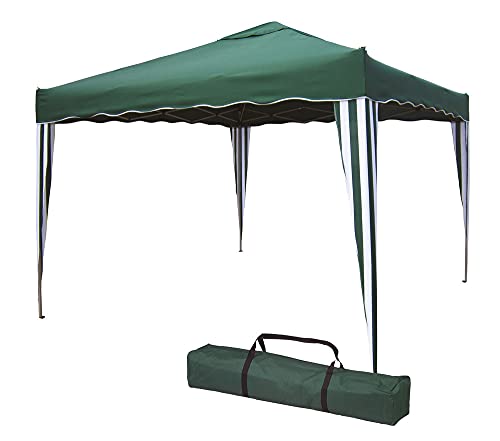 Verdelook Gazebo Pieghevole In Metallo E Telo Poliestere 3X3 M Con Borsa Inclusa Secondo Disponibilità Verde, Bianco O Beige