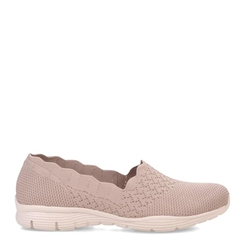 Image of Skechers Women's Seager Stat Scalloped Collar Engineered Skech-Knit Slip-on Classic Fit Loafer