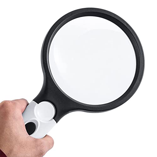 MAZHONG Lupe mit Licht 5X/20X Objektiv Tragbare Handlupe für Senioren Beim Lesen, Makuladegeneration, Kinderforschung Cover