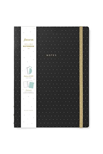 Cahier Filofax Moonlight A4 rechargeable noir idéal pour structurer vos projets de bureau