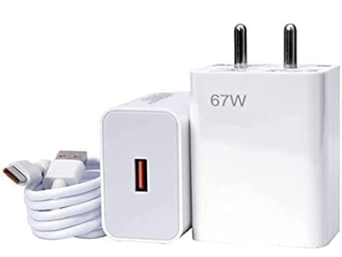 67W Charger for Xiaomii Poco F4 Original QC Adapter Type C 3.0A High Speed Fast Turbo Charge QC 3.0 Smart SinglePort with 1m Type-C Charging & Sync Cable (White, 67W,DP-67)-image-23