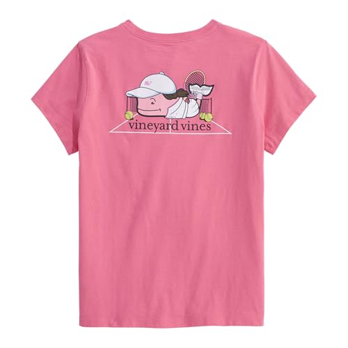 vineyard vines Girls' Tennis Court Whale Short-Sleeve Pocket Tee