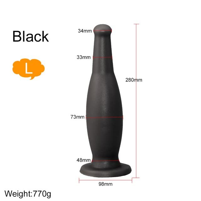Plug anale silicone grande plug anale giocattoli del sesso butt plug negozio annal dilatatore giochi enorme dildo anale giocattoli per adulti (Gold L)