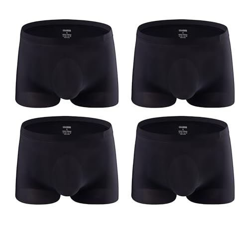 Gudan Mens Silky Underwear Sexy Seamless Boxer Briefs