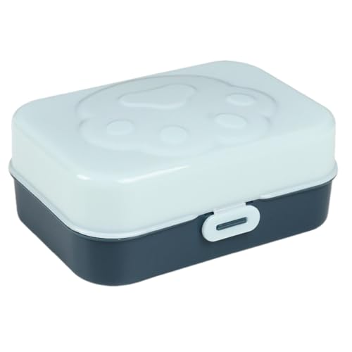 Decorhome Soporte para barra de champú, soporte para barra de champú, estuche de viaje, contenedor de detergente corporal, caja de drenaje para gimnasio, diseño de pata de gato con tapa de cierre