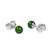 4mm Natural Nephrite Green Jade Ball Stud Post Earrings 925 Sterling Silver