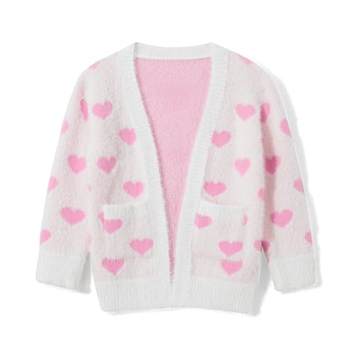 Awoscut Mother and Daughter Matching Clothes Sweater Cardigan Top Long Sleeve Heart Sweater Jumpers Mommy and Me Blouse3