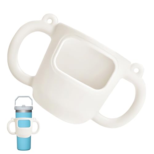 Porte en silicone pour verre de 14 onces, poignée à double main en silicone, poignée de verre avec double poignée, couvercle anti glissement protecteur pour tasses à café