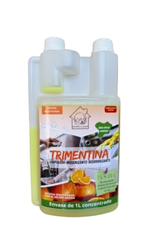 Trimentina Limpiador Multiusos Concentrado Naranja – Potente Desengrasante para Cocina, Baños, Cristal, Acero Inoxidable, Suelos y Paredes – Limpieza de Manchas Difíciles, 20L, Lavanya