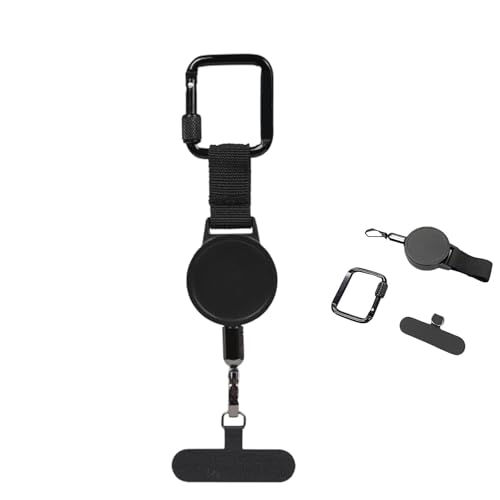 Retractable Phone Tether Skiing Retractable Phone Lanyard Outdoor Anti-Theft Retractables Phone Lanyard Anti Thefts Retractables Cell Phone Tether Adjustable Anti-Theft Mobile Phone Tethers (1PCS)