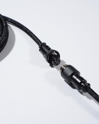 Image of GravaStar Coiled Aviator USB Cable, Suitable for GravaStar Mechanical Keyboard - Black
