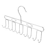 Ciieeo Percha de Armario de Acero Inoxidable 10 Ganchos Múltiples para Sujetadores, Corbatas y Camisetas de Tirantes,...
