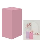 ittsmnt Solid Pink Square Cylinder Plinth Covers for Parties Decorations Pedestal Covers Tablecloth Baby Bridal Shower Birthday Party Banquet Decor