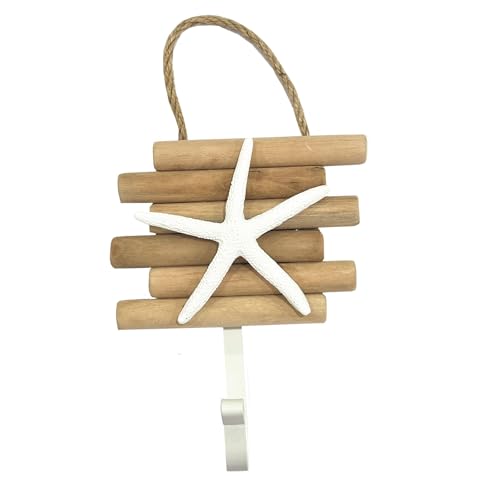 DD-life Starfish,Nautical Home Beach Themed Towel,Nautical Wall Hook,Beach Towels Wall,Hanging Branch Key Holder,Ocean Decor Coat Hook