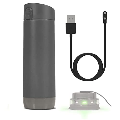 Ersatz-Ladegerät kompatibel mit HidrateSpark PRO/HidrateSpark Stahl Smart Wasserflasche Ladekabel Ladekabel Magnetische USB-Halterung Line Zubehör (schwarz) Cover