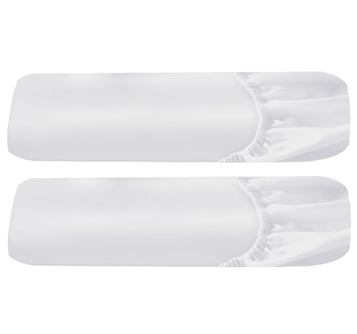 2 California King Fitted Sheets, 400 Thread Count 100% Cotton Sateen, Deep Pocket Cal King Fitted Sheets That Stay Tight (Bright White)
