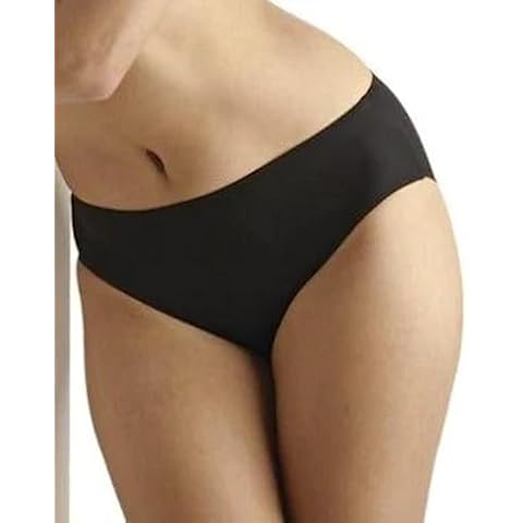 TC Fine Intimates Wonderful Edge Matte Microfiber Modern Hi-Cut Brief L, Deep Black Cover