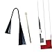 BESPORTBLE Metal Agogo Bell Instrument with Wooden Stick Traditional Two Tone Musical for Early Education Portable and Durable for Latin Music Black Color