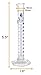 EISCO Graduated Cylinder, 10ml - Class A Tolerance ±0.10ml - Hexagonal Base - Blue Graduations - Borosilicate 3.3 Glass