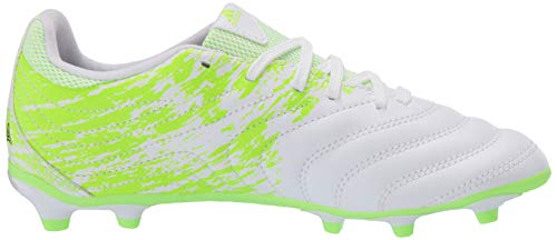 Adidas Men's Copa 20.3 Firm Ground Soccer Shoe, Footwear White/Core Black/Signal Green, 4 #TOP5