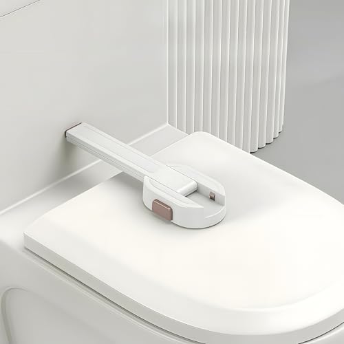 Image of Toilet Locks Baby Proof - Premium Baby Proof Toilet Seat Lock with Double Button Design, Durable ABS Material, Easy Installation Toilet Lock for Toddlers - Ultimate Toilet Baby Proofing Solution