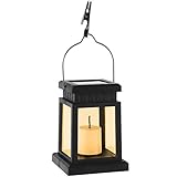 Txkrhwa Solar Candle Lantern Outdoor Waterproof LED Solar Lantern IP44 Waterproof Hanging Lantern Li