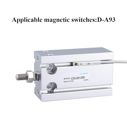 Cylindre pneumatique double action CU CDU10 à double tige stable