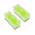ZUJHPYMI 2Pcs Bubble Spirit Level with Magnetic Base 15x15x40mm Single Line Small Square Bubble Levels Measuring Layout Tools Levels