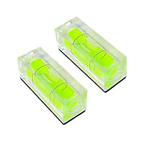 2Pcs Bubble Spirit Level with Magnetic Base 15x15x40mm Single Line Small Square Bubble Levels Measuring Layout Tools Levels