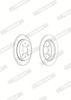 2x FERODO Disco de freno Trasero Ø239mm Altura: 33,3mm Espesor: 9mm macizo DDF2244C Compatible con HONDA Jazz III Hatchback GE, GG, GP, ZA JAZZ IV GK CITY Sedán GM