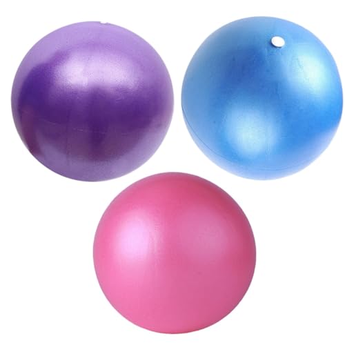 Mikikit 3Pcs Mini Balls Durable Yoga Exercise Balls for Flexibility Training Core Strengthening and Balance for Home Workouts