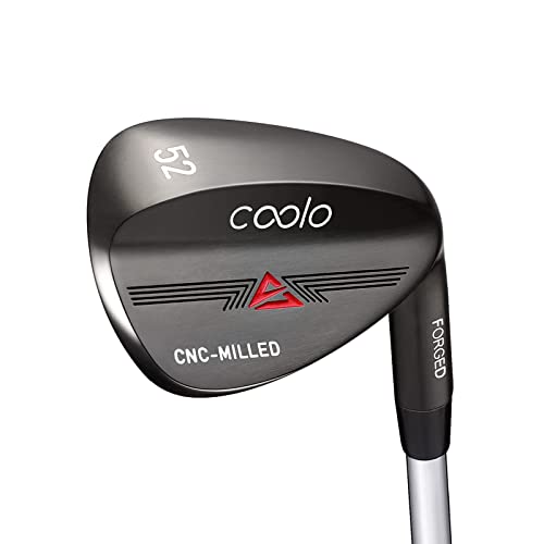 Coolo Milled Golf Wedges For High And Mid Handicappers, Men Right Handed, 52/56/60 Degree（52/56/60 Set, Black Satin） #TOP3