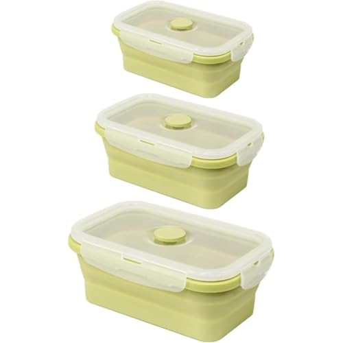 Wyazziv【3個】お弁当箱 シリコン製折りたたみ式ランチ弁当箱 角型設計で密封保存容器機能電子レンジ・冷凍・オーブン使用可 お弁当携帯や食材保存に適した実用品 (ターコイズ,350ML+550ML+850ML)