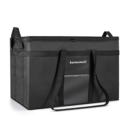 Homemell Food Delivery Bag XXXL with FDA Compliant PEVA Liners Insulation | Upgraded Durable Zippers | Great Food Transportation or Insulated Grocery Bags Keeping Food Fresh,Cold or Hot | Perfect for Uber Eats, Postmates, GrubHub, Instacart, Catering | Premium Warmer and Cold Bag for Frozen Food