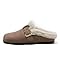 JOMIX Ciabatte Invernali Donna in Peluche Calde Pantofole Pelose Eleganti da Casa Zoccoli Comodi Suola Antiscivolo in Sughero Sabot Imbottito con Pelliccia WCT255274 Khaki 39