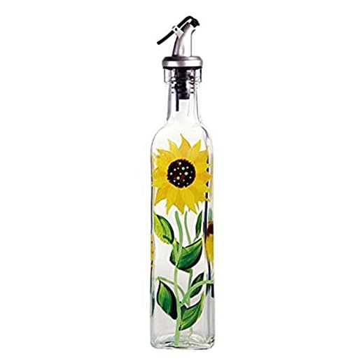 Grant Howard Glass Sunflower Oil & Vinegar Bottle