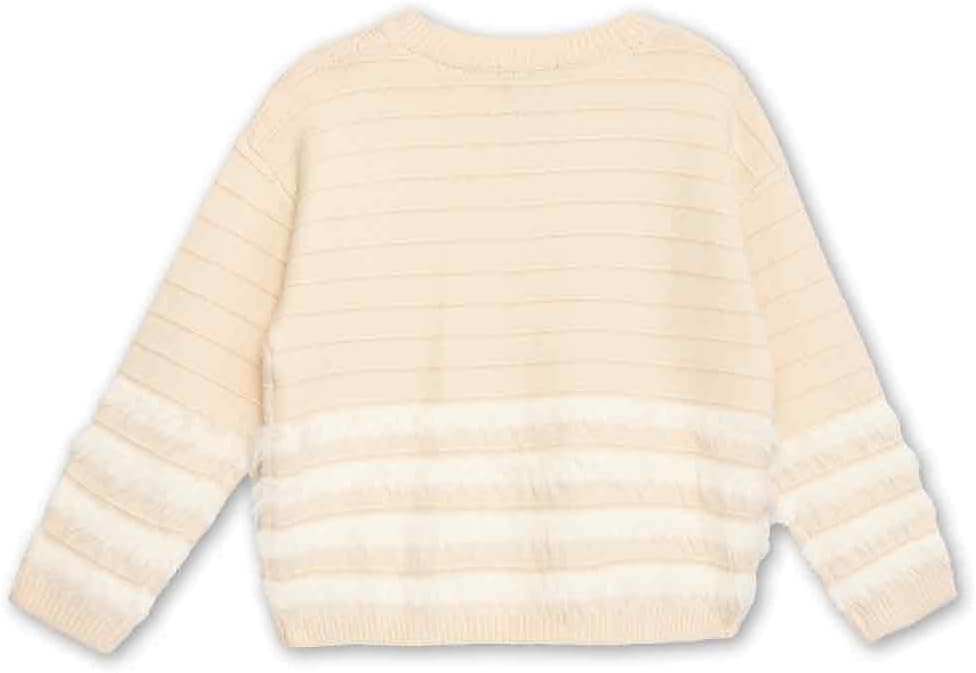Speechless Girls' Long Sleeve Striped Knit Sweater