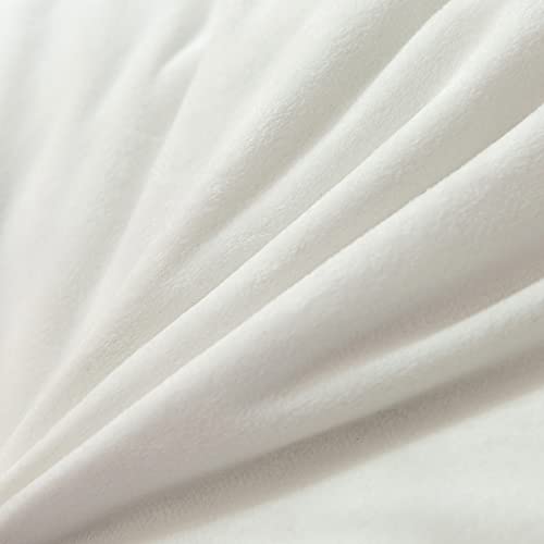 Donaness Crystal Velvet White Reading Pillow Bed Rest For Sitting Wedge Large Adult Backrest Lounge Cushion With Arms And Pockets #TOP4