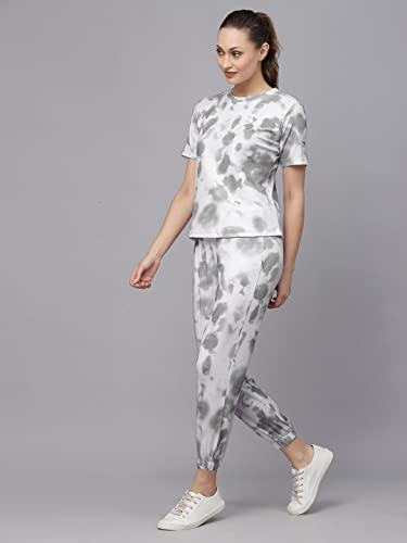 Image of Tarshika Women Women's Tie Dye Printed Short Sleeve Long Tracksuit Co-ord Set