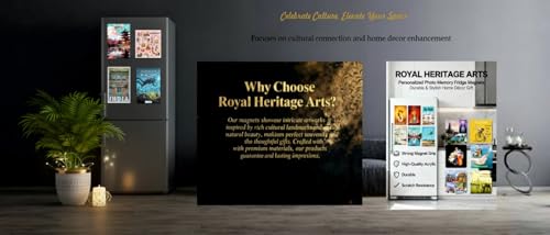 Srilanka Fridge Magnet - Royal Heritage Arts - 3.5 x 2.5 inc, Matte Design with Glossy Finish