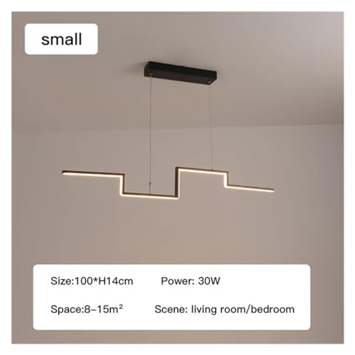 Éclairage suspendu LED noir moderne variateur table salle à manger
