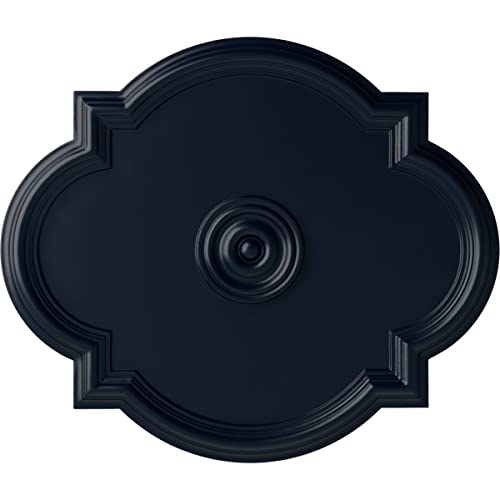 24"W x 20 1/2"H x 1 1/8"P Waltz Ceiling Medallion (Fits Canopies up to 5 1/4"), Hand-Painted Midnight Dream