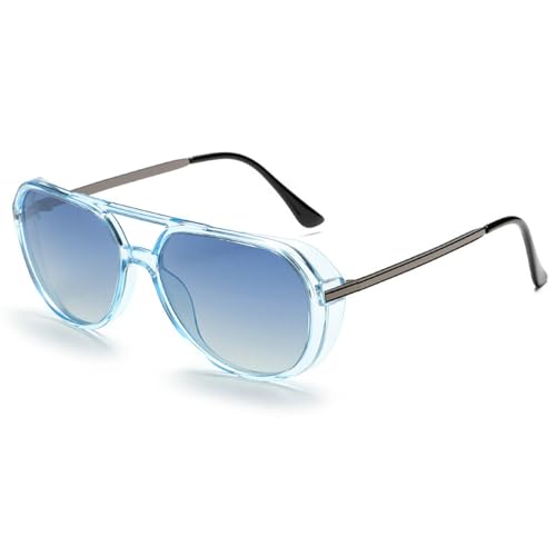 Oversized Retro Pilot Sunglasses for Women Vintage 70s Sunglasses UV 400 Protection Men Shades for Driving