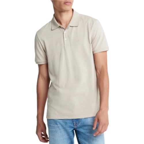 Polo Calvin Klein liquid touch matière premium à rayures pour homme