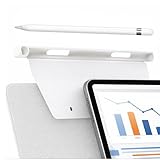 【Support pour Apple Pencil Ipad】Glissez simplement la partie plate entre votre iPad et l'étui magnétique pour un maintien sûr. Alternativement, les bandes adhésives fournies peuvent être utilisées pour fixer le support directement sur l'iPad.