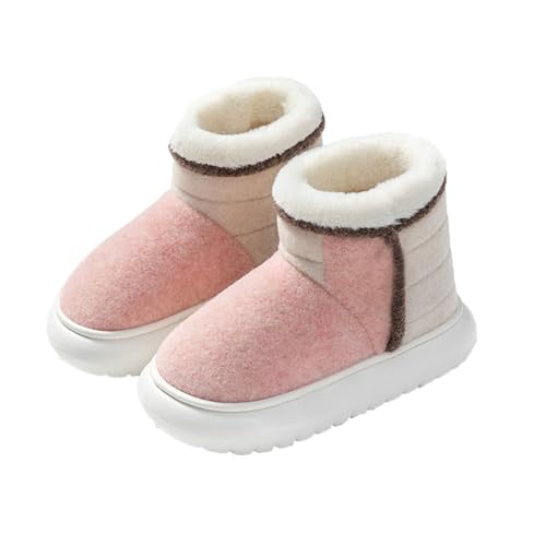 Generisch - Botas de nieve para mujer, forro cálido, cómodas, suaves, de piel, estilo clásico, antideslizante, elegante, para exteriores, para días fríos de nieve, rosa, 38 EU